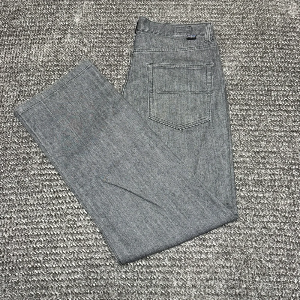 Patagonia Mens Jeans Size 34 Gray Organic Cotton Iron Clad Denim Straight Leg